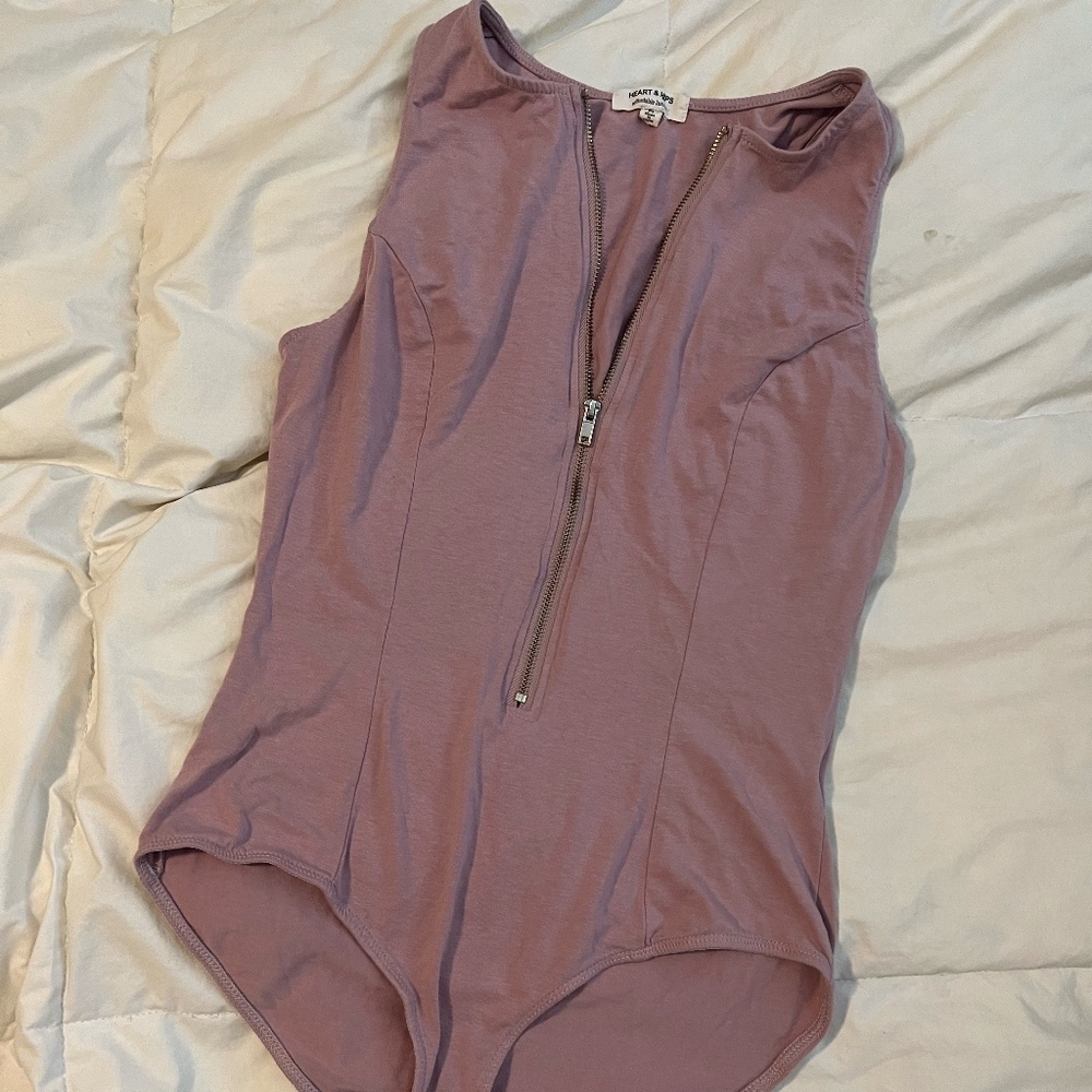 Heart and Hips Bodysuit Lavender Size M